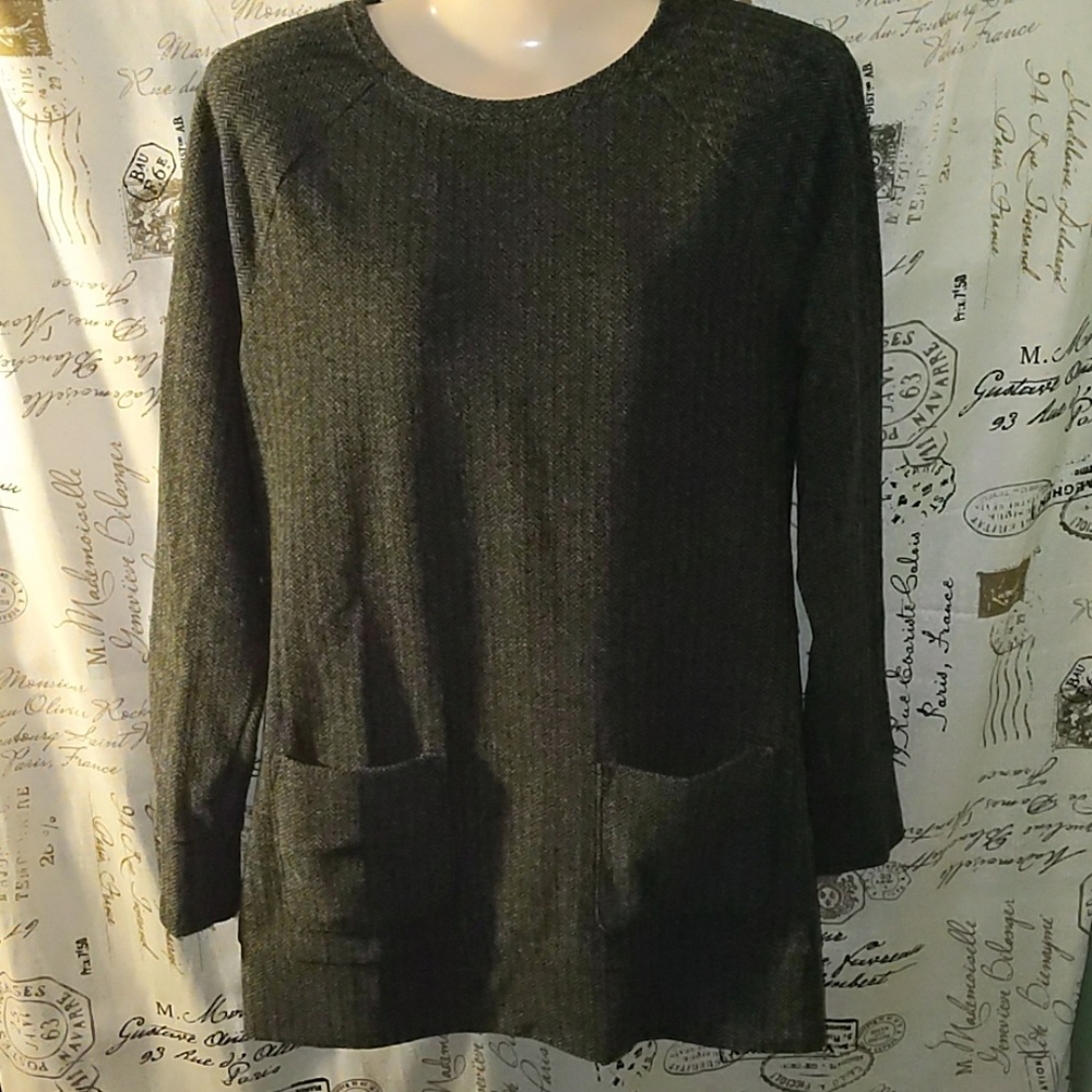 Lou & Grey Herringbone Pattern Sweater